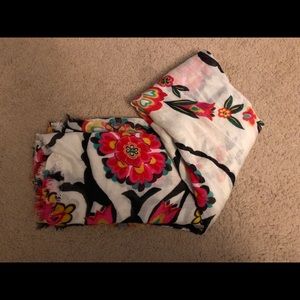 Red, orange, pink, and yellow scarf!